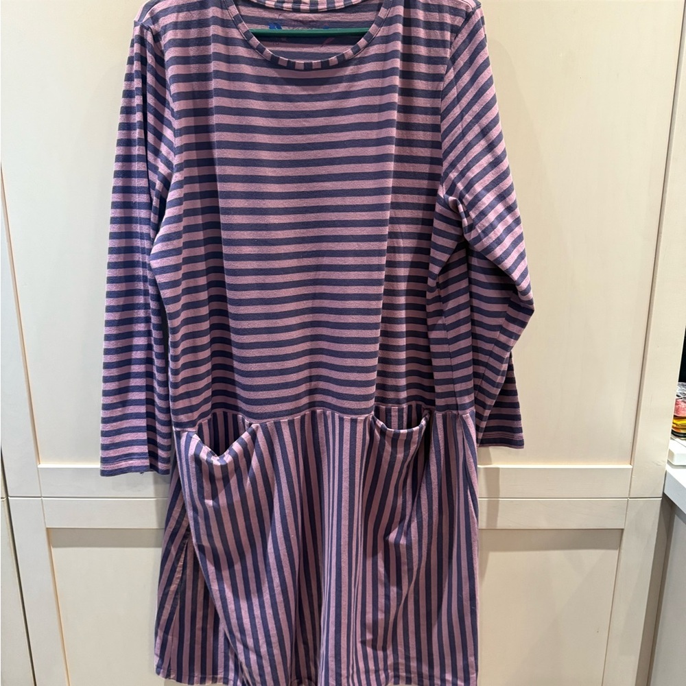 Gudrun Sjoden Purple and Pink Striped Dress